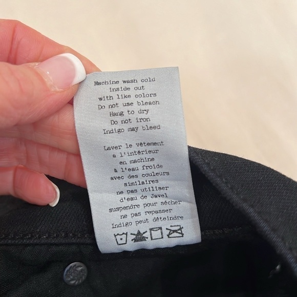 RAG AND BONE BLACK SLIT JEANS SIZE 25 - Picture 8 of 13